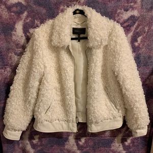 White Sherpa BCBGMaxAzria jacket
